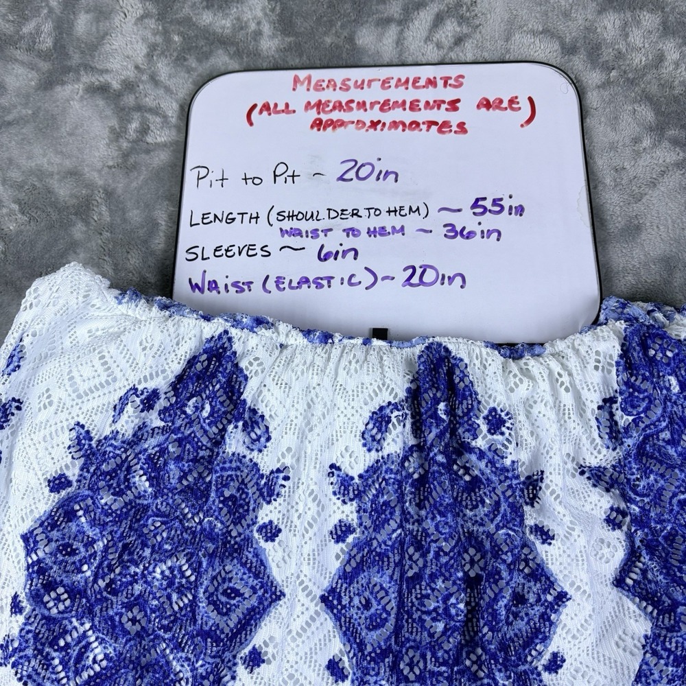 Lane Bryant Eyelet Halter Maxi Dress Womens White Blue 18 20 Y2K  Coquette NWT - Picture 7 of 14